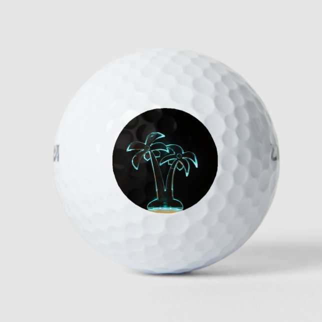 Das Aussehen der Neon, die tropische Palmen hinauf Golfball (Vorderseite)