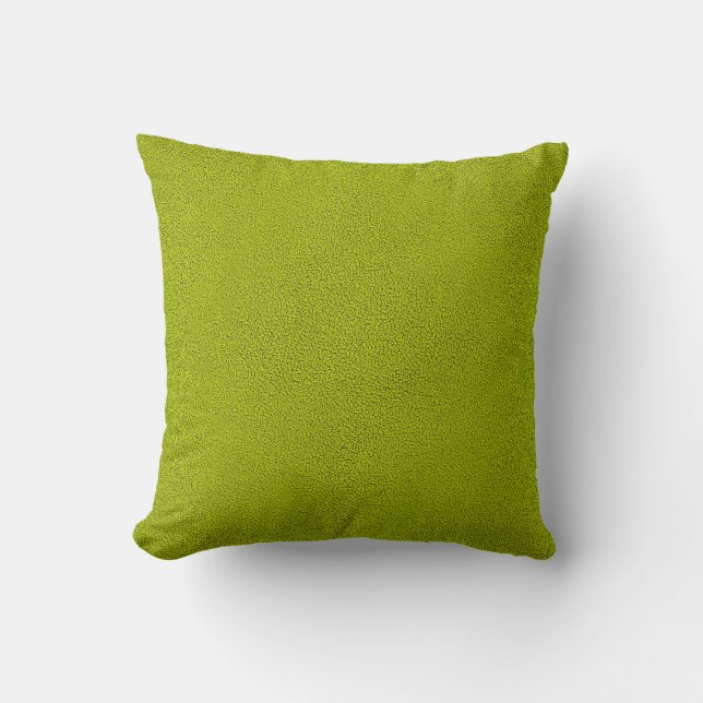 Das Aussehen von Snugly Chartreuse Green Suede Kissen (Vorderseite)