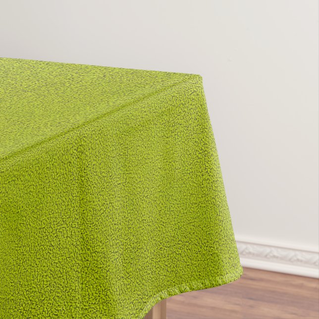 Das Aussehen von Snugly Chartreuse Green Suede Tischdecke (Beispiel)