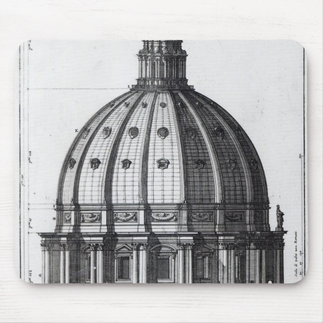 Das Äußere der Haube von St Peter, Rom Mousepad (Vorne)