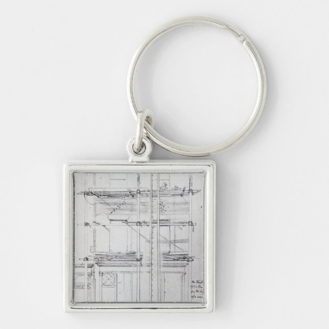 Das Äußere von Issacs Haus, das gemalt wird Schlüsselanhänger (Vorne)