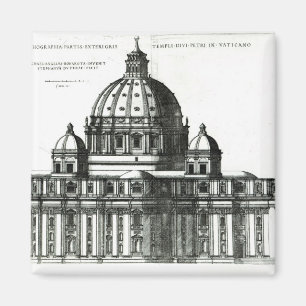 Das Äußere von St Peter Basilika in Rom Magnet