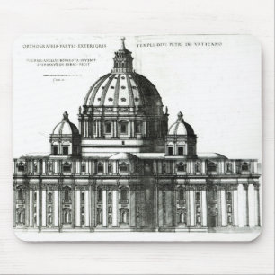 Das Äußere von St Peter Basilika in Rom Mousepad