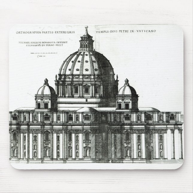 Das Äußere von St Peter Basilika in Rom Mousepad (Vorne)