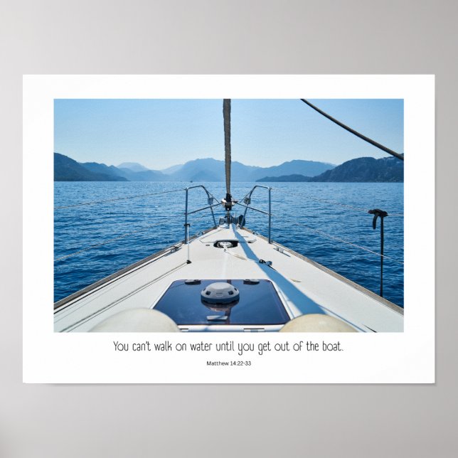 Das Aussteigen aus dem Boot setzt Vertrauen ein. Poster (Vorne)