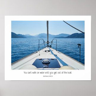 Das Aussteigen aus dem Boot setzt Vertrauen ein. Poster