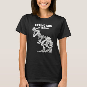 Das Aussterben Kommt Rex-Skelett Dinosaurierknoche T-Shirt