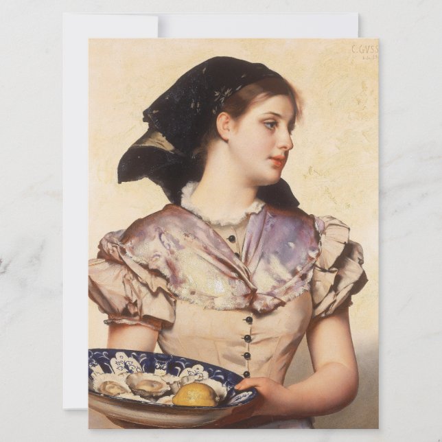 Das Austernmädchen Karte (Vorderseite)