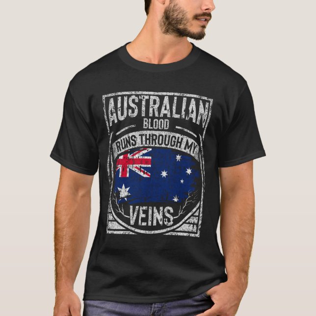 Das australische Blut fließt durch meine Venen T-Shirt (Vorderseite)