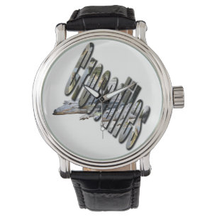 das australische Krokodil- und Krokodil-Logo, Armbanduhr