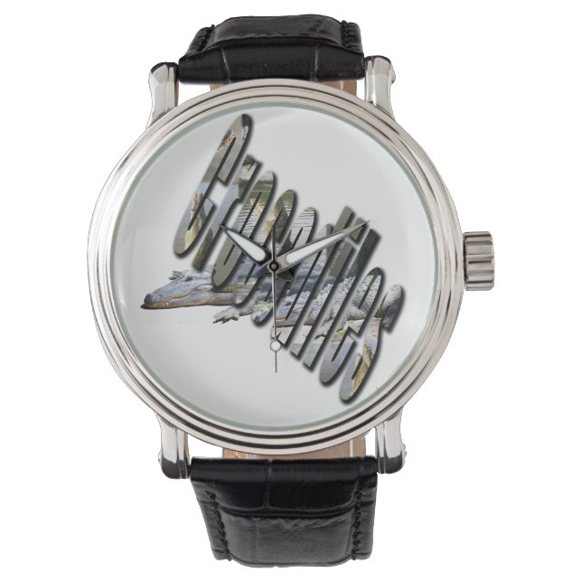 das australische Krokodil- und Krokodil-Logo, Armbanduhr (Vorderseite)