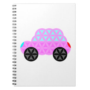 Das Auto des Lebens - Heilige Formen A3.Pink. Notizblock