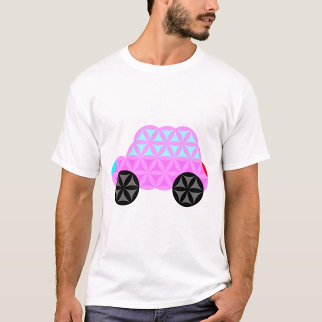 Das Auto des Lebens - Heilige Formen A3.Pink. T-Shirt (Vorderseite)