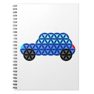 Das Auto des Lebens - Heilige Formen B1, Blau. Notizblock