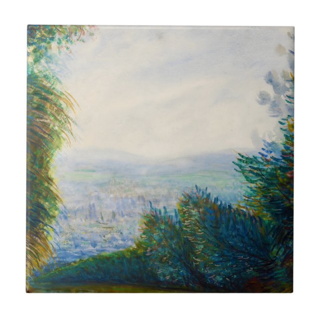 Das Auvers Valley am Oise River Renoir Fliese (Vorderseite)