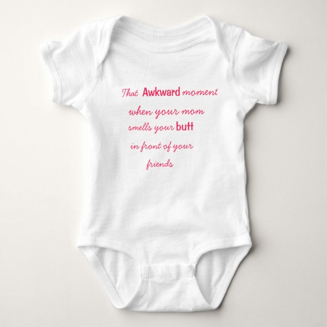 Das Awkward Moment Onsie Baby Girl Baby Strampler (Vorderseite)