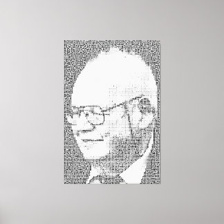 Das B in Benoit B Mandelbrot steht für Benoit B Leinwanddruck