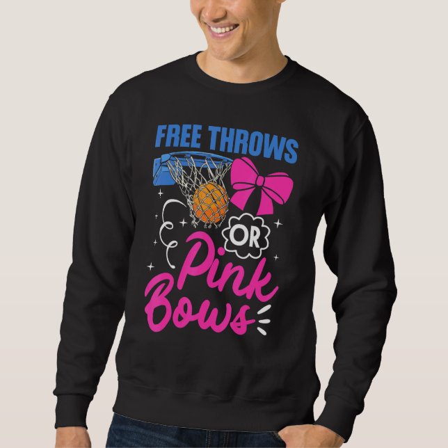 Das Baby Geschlecht zeigt Freigaben oder rosa Böge Sweatshirt (Vorderseite)