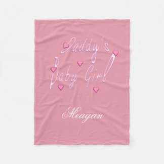 Das Baby-Mädchen-personalisierte Decke des Vatis