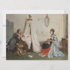 Das Baby schläft (von Gerolamo Induno) Karte