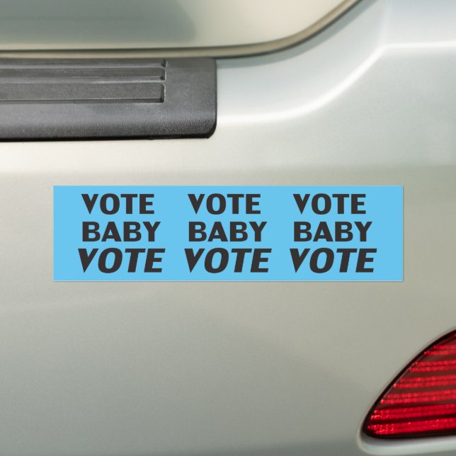 Das Baby stimmt schwarz Autoaufkleber (Auf Auto)