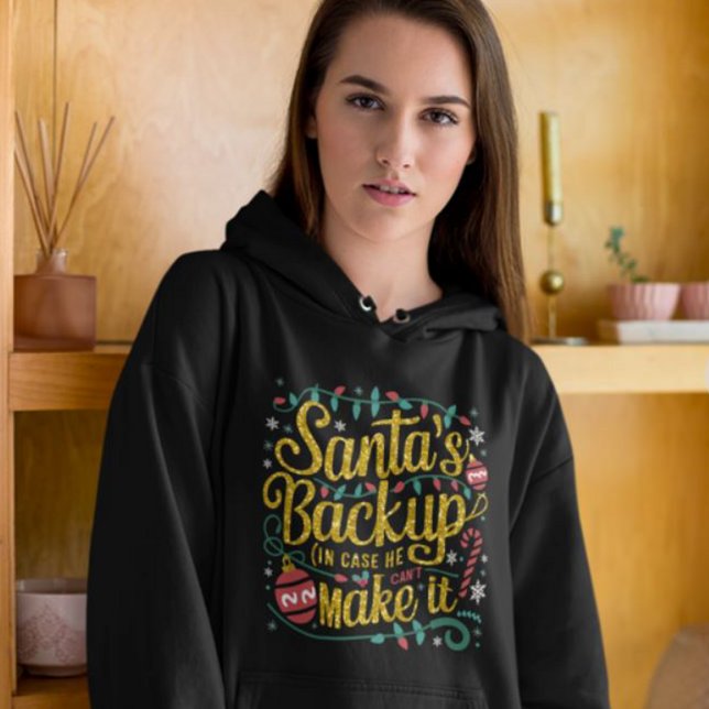Das Backup des Weihnachtsmanns | Funny Family Chri Hoodie (Von Creator hochgeladen)