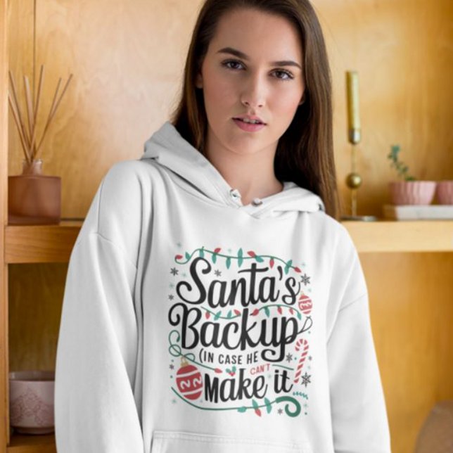 Das Backup des Weihnachtsmanns | Funny Family Chri Hoodie (Von Creator hochgeladen)