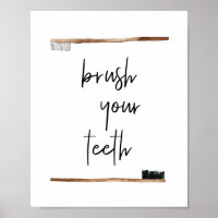 Das Bad Brush Your Teeth Wasserfarbe Null Abfall