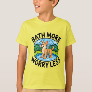 Das Baden von Haustieren mit dem Baden vereinfache T-Shirt