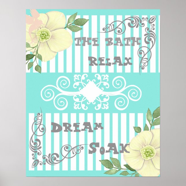 Das Badezimmer Entspannung im Bad Poster (Vorne)