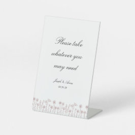 Das Badezimmer ist in rosa Wildblume Sockelschild