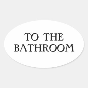 Das Badezimmer Ovaler Aufkleber