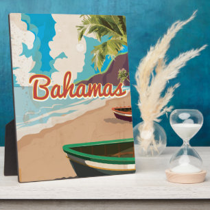 Das Bahamas Vintage Travel Poster. Fotoplatte