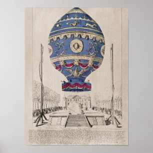 Das Ballonexperiment der Brüder Montgolfier Poster