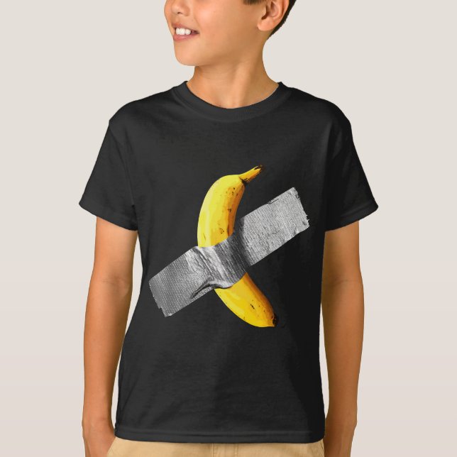 Das Banana Duct Tape Fine Art Parody Artistic Fruc T-Shirt (Vorderseite)