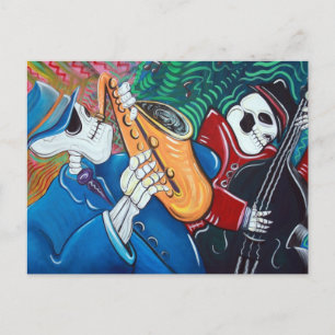 Das Band der schlechten Blues Postkarte