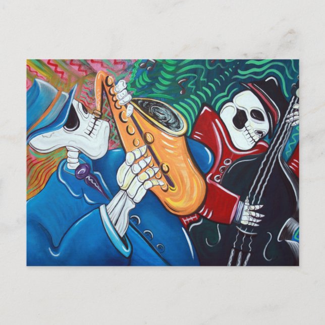 Das Band der schlechten Blues Postkarte (Vorderseite)