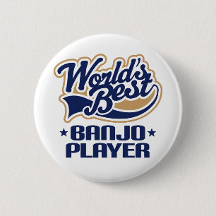 Das Banjo-Spieler-Musik-Geschenk der Welt bestes Button