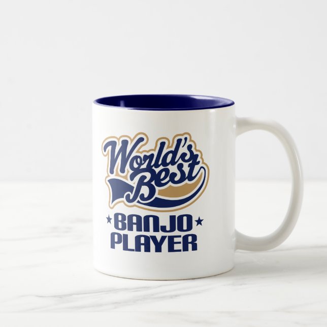 Das Banjo-Spieler-Musik-Geschenk der Welt bestes Zweifarbige Tasse (Rechts)