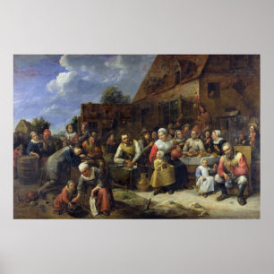 Das Bankett eines Dorfes Poster