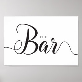 Das Bar-Zeichen. Hochzeiten im Freien Bar Drinks P Poster