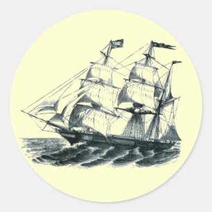 Das Bark "Florida" Segelschiff-Lesezeichen Runder Aufkleber