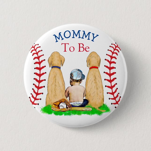 Das Baseball-Baby | Mommy to be Button (Vorderseite)
