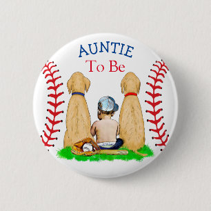 Das Baseball-Baby   Tanten Button