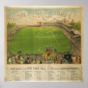 Das Baseballstadion Polo Grounds 1887 Poster