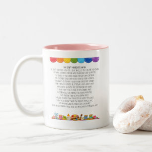 Das Bastler-Hort-Hymne - lustiges Bastler-Geschenk Zweifarbige Tasse