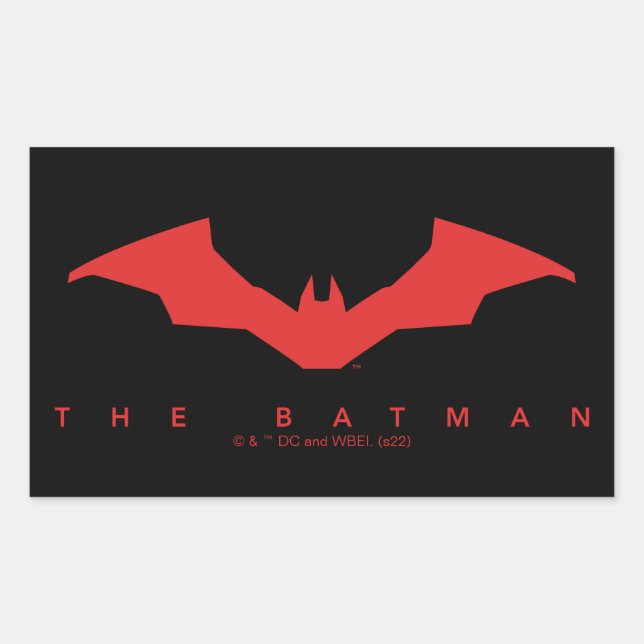 Das Batman-Bat-Logo Rechteckiger Aufkleber (Vorderseite)