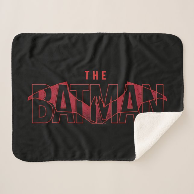 Das Batman Bat Overlaid-Logo Sherpadecke (Vorderseite (Horizontal))