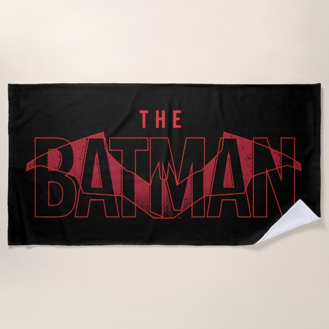Das Batman Bat Overlaid-Logo Strandtuch (Vorderseite)