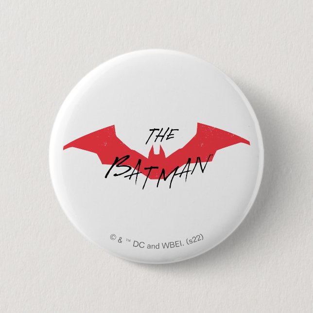 Das Batman-handgeschriebene Bat-Logo Button (Vorderseite)